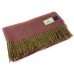 100% Wool Blanket/Throw/Rug Muted Pink & Brown Mixed Weave